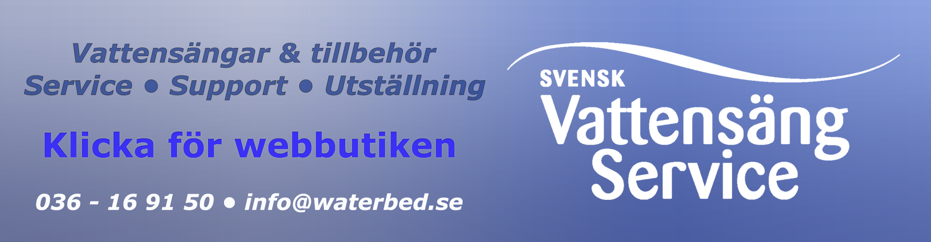 Välkommen till Svensk Vattensängsevice